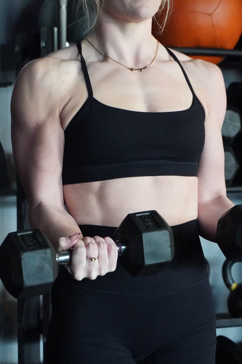 Black X Back Sports Bra