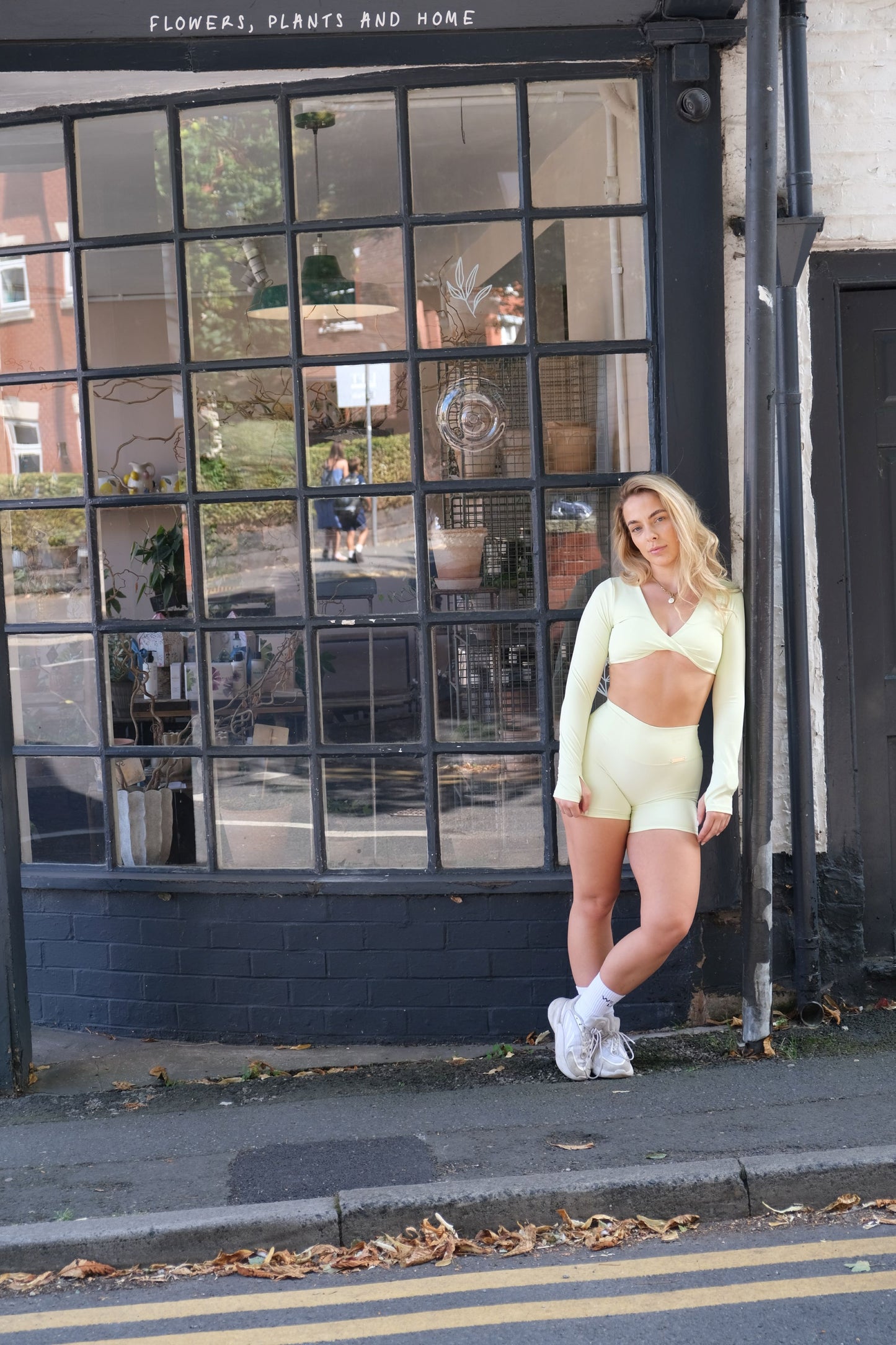 Lime Crossover Long Sleeve Crop
