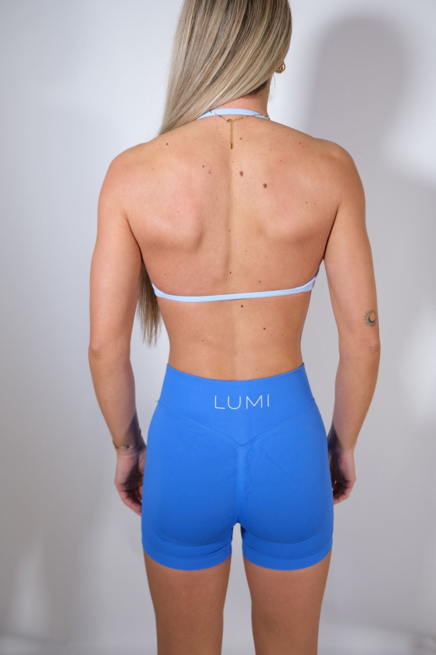 Light Blue Backless Bra