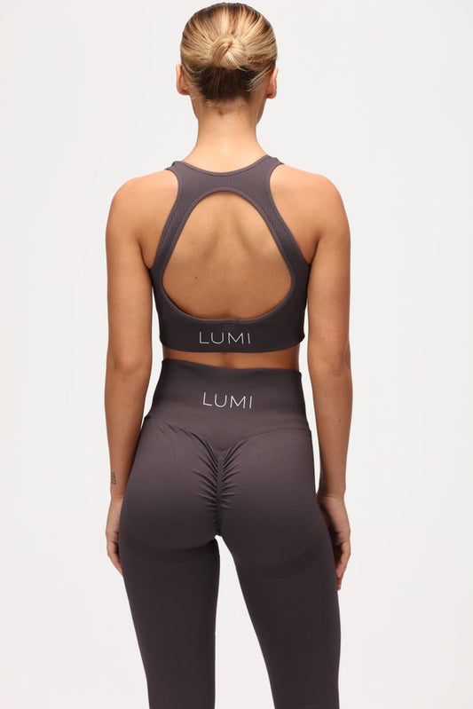 Charcoal Sculpt Sports Bra