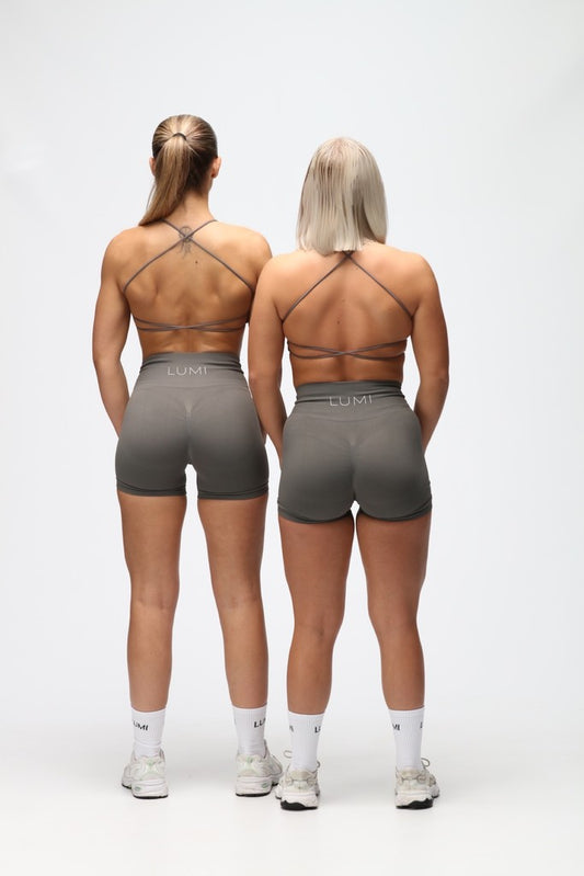 Charcoal Fortitude Scrunch Shorts