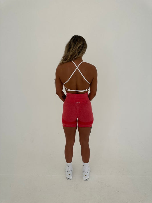 Watermelon Red Scrunch Shorts