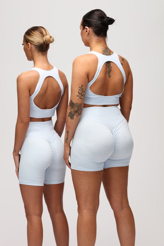 Powder Blue Sculpt Shorts